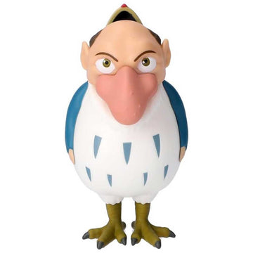 Animated character figurine with a large nose and blue accents on a white background. 君たちはどう生きるか	The Boy and the Heron © 2023 Hayao Miyazaki/Studio Ghibli
